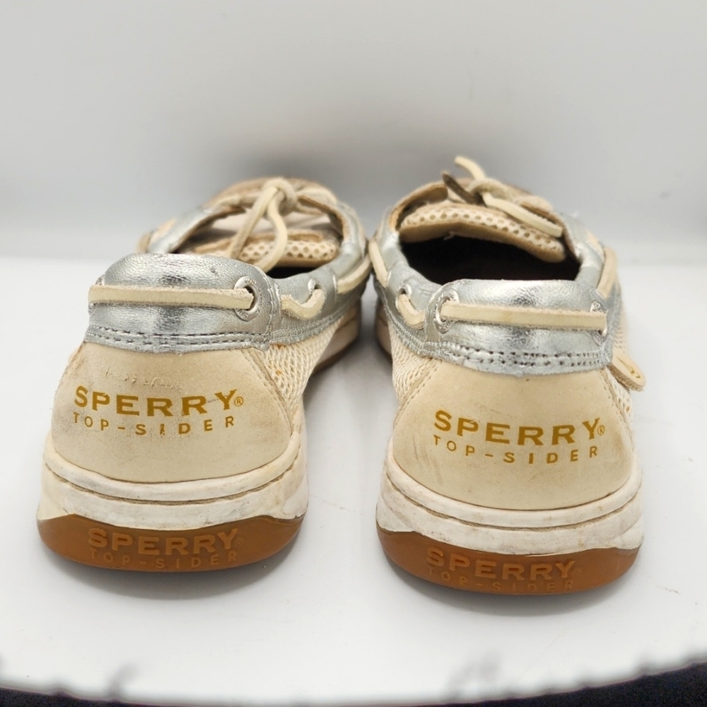 Sperry Topside Gold Leather Flats 6.5M - Picture 6 of 6